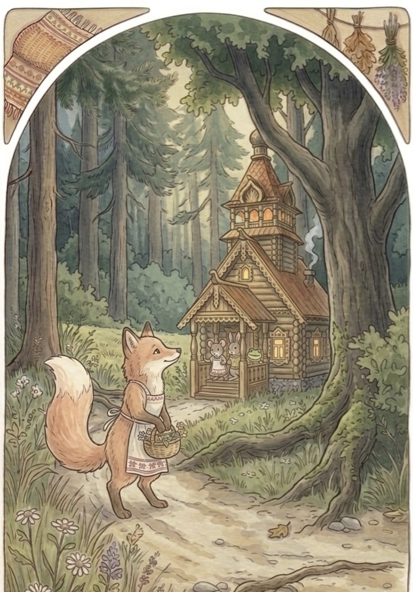 A fox comes to the teremok